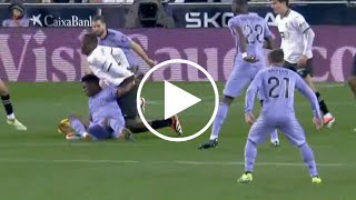 The moment Diakhaby injured the Valencia player in front of Real Madrid [upl. by Dorthy]