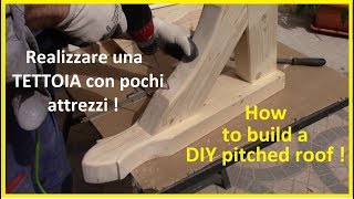 Come realizzare una TETTOIA 1° PartePensilina fai da te How to do a small pitched roof 1st Part [upl. by Sholes561]