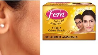 How to BLEACH Face at home with FEM GOLD bleach Total Guide  Face Bleach At Home [upl. by Graybill230]