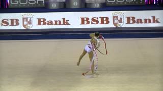 Staniouta Melitina BLR ribbon Qual Cup of World 2014 Minsk [upl. by Ilrahs]