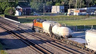 Galesburg Illinois USA Sponsored through August 2022  Virtual Railfan LIVE [upl. by Enirahtac318]