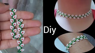 How to make NecklacechokerBracelet with Seed beadsbraceletmaking necklacemaking seedbeads [upl. by Winer]