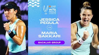 Jessica Pegula vs Maria Sakkari  2023 WTA Finals Group Stage  WTA Match Highlights [upl. by Retrop]