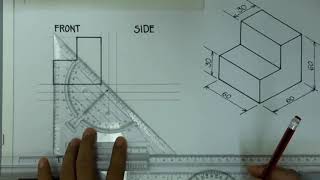 Exercise 11 Orthographic Drawing [upl. by Ayotal]