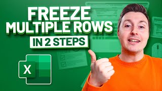 HOW TO FREEZE MULTIPLE ROWS AND COLUMNS EASY 2STEP METHOD [upl. by Nevaed]