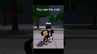 When You Use The Crab in TSB💀 shorts roblox strongestbattlegrounds [upl. by Tommie]