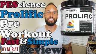 PEScience Prolific PreWorkout Supplement Review [upl. by Irej810]