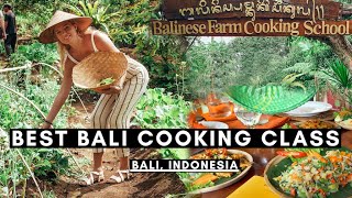 COOKING INDONESIAN FOOD IN BALI  ORGANIC COOKING CLASS  BALI VLOG 048 [upl. by Eseuqcaj]