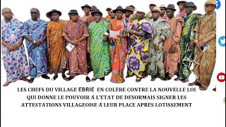 Foncier Urbain Les chefs du village Ebries en colère contre la nouvelle loi du gouvernement [upl. by Nostets]