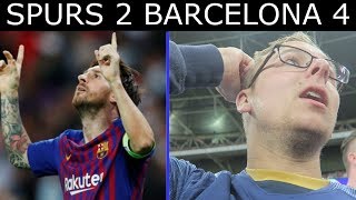 SPURS 2 BARCELONA 4  MESSI MAGIC WITH 2 GOALS  CHAMPIONS LEAGUE  LIVE MATCHDAY VLOG [upl. by Leuqcar]