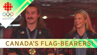 McIntosh Katzberg on being Canadas flagbearers for Paris 2024 closing ceremony  paris2024 [upl. by Ekeiram]