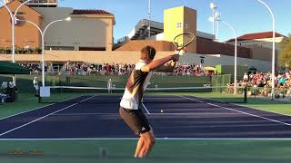 Alexander Zverev amp Aslan Karatsev  Court Level Practice IW 2022 [upl. by Mercorr866]