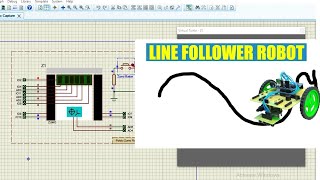 How to make line follower robot in proteus professional [upl. by Olympie726]