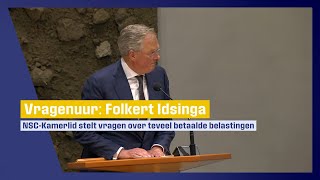 Vragenuur Folkert Idsinga over teveel betaalde belastingen [upl. by Anabal]