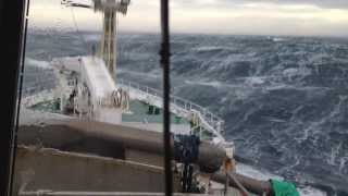 Scottish Pelagic Fishing Vessel in North Sea Storm [upl. by Eek]