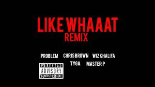 Problem Ft Wiz Khalifa Chris Brown Tyga amp Master P Lyrics [upl. by Ahsurej]