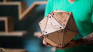 Making a Large LaserCut Dymaxion Globe [upl. by Amend658]