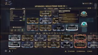 Warframe Nidus Prime Simple build [upl. by Padriac]