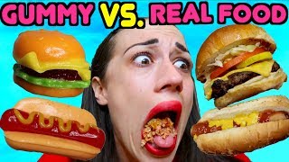 GUMMY FOOD VS REAL FOOD [upl. by Moth]