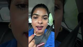 Applying lipstick in a moving car challenge  potholes edition⚠️ lipstick challenge shortsindia [upl. by Liebowitz]