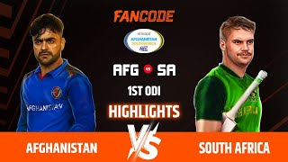 Afghanistan vs South Africa  Afghanistan and South Africa In UAE  1st ODI  2024  Highlights [upl. by Aztiram]