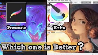 Krita vs Procreate which one is Better [upl. by Notlrak]