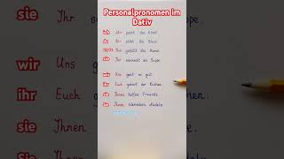 Personalpronomen im Dativ deutsch deutschlernen deutschfüranfänger german learngerman shorts [upl. by Hsaka]