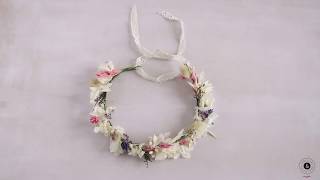 TUTO CRÉATIONS amp SAVOIRFAIRE  DIY COURONNE DE FLEURS DÉSHYDRATÉES [upl. by Rab]