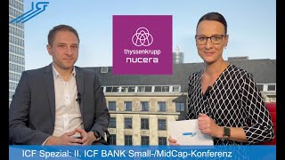 thyssenkrupp nucera AG amp Co KGaA  II ICF BANK SmallMidCapKonferenz [upl. by Annaeiluj643]