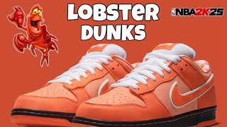 I Made Nike Lobster Dunks in NBA 2K25 Shoe Creator [upl. by Lynett381]