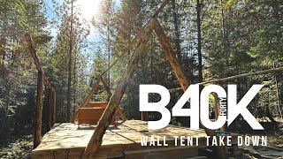 Will it collapse AGAIN  Wall Tent Take Down 2023  Winterizing the Wall Tent [upl. by Kiel581]