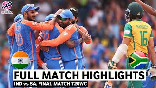 India vs South Africa ICC T20 World Cup 2024 Final Match Highlights  IND Vs SA Highlights [upl. by Jehu]