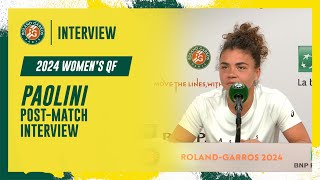 Paolini Quarterfinal postmatch interview  RolandGarros 2024 [upl. by Laehcym]