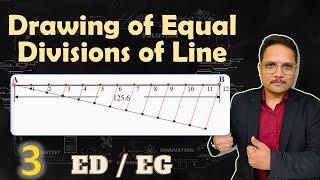 Equal division of line in Engineering Drawing by Engineering Funda [upl. by Harshman486]