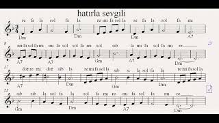 hatırla sevgili nota hatırlasevgili [upl. by Noach]