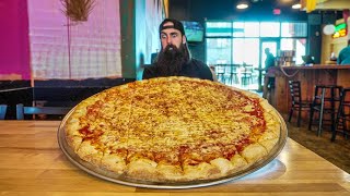 YOU WIN 280 IF YOU FINISH THE PIZZA CHALLENGE THAT 45000 PEOPLE HAVE FAILED  BeardMeatsFood [upl. by Eednil]