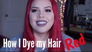 How I dye My Hair RedLoreal Hi color HighlightsZmeliisabeauty [upl. by Namharludba]