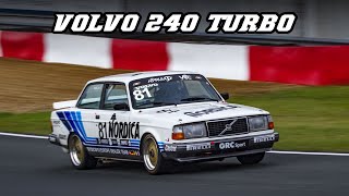 Volvo 240 Turbo Group A Replica  flybys and flames  Zolder 2021 [upl. by Lipman72]