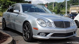 Mercedes E550 with Muffler Delete Tunnel Runs [upl. by Schwitzer376]