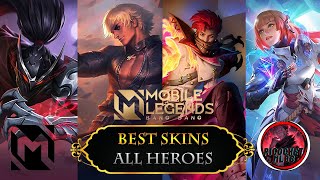 THE BEST SKIN FOR ALL HEROES IN MOBILE LEGENDS  ENTRANCE ANIMATION [upl. by Marylee664]