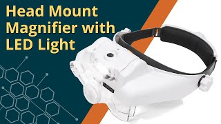 Head Mount Magnifier with LED Light [upl. by Jamil]