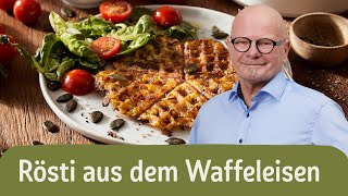 Rösti aus dem Waffeleisen – herzhaft und knusprig  REWE Deine Küche [upl. by Ramo]