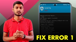 How to Solve Error 1 in TWRP  Error 1 While Installing Magisk amp Custom ROM [upl. by Welcome]