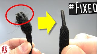 HOW TO Repair Frayed Shoelaces Shoestrings Bootlaces Broken Aglets  3 Simple DIY Techniques DIY [upl. by Oicelem108]