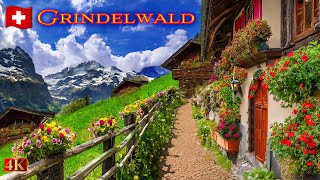 Grindelwald – The Stunning Beauty of Swiss Nature Walking Tour – Spring 2024 [upl. by Suiramed274]