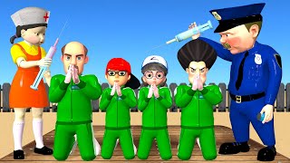 Scary Teacher 3D Fake Doctor Squid Game and 4 Players Miss T vs Scary Stranger vs Nick and Tani [upl. by Derrej234]