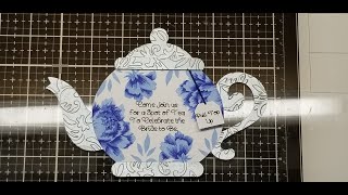 Bridal Shower Tea Party Invitation Tutorial [upl. by Adilem]