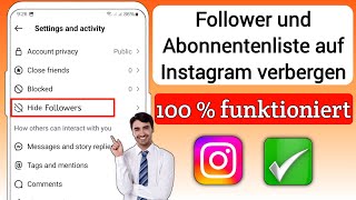 So verbergen Sie Follower und Abonnenten auf Instagram neue Einstellung [upl. by Aroel190]