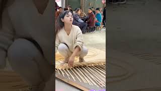 Rattan weaving technique craftsman artandcraft craftsmanship diycrafts diyhandicraftBeauty [upl. by Primrose]