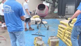 How to mix concrete in a mixer [upl. by Ninetta]